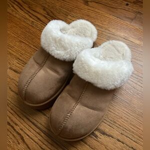 Fur slipper boots